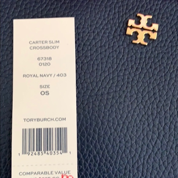 Tory Burch Carter Slim Crossbody Royal Navy - Picture 9 of 16